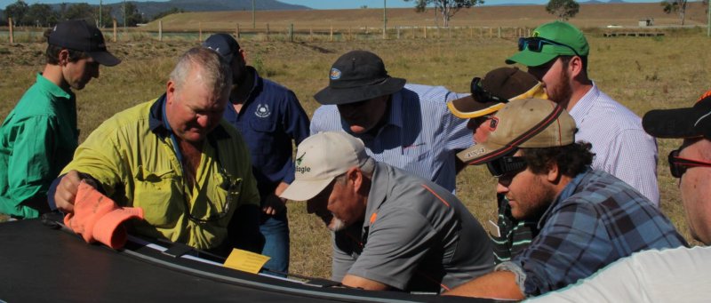 Farmers at our UAV agriculture services demo day in Laidley